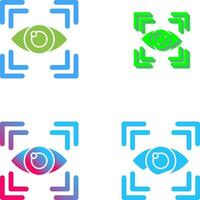 Eye Scan Icon Design vector