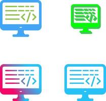 Coding Icon Design vector