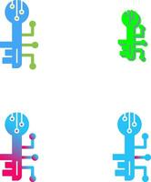Electronic Key Icon Design vector