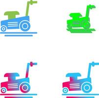 Lawn Mower Icon Design vector