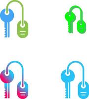 Room key Icon Design vector