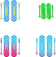 Ski Sticks Icon Design vector