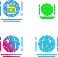 Internet seguridad icono diseño vector