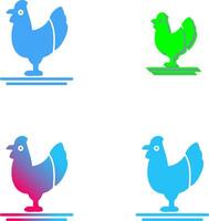 aves de corral icono diseño vector