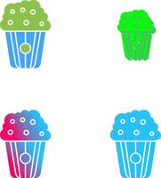Pop corn Icon Design vector