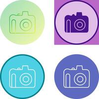 Unique DSLR Camera Icon Design vector