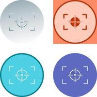 Unique Focus Horizontal Icon Design vector