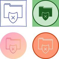 Vulnerable Folder Icon Design vector