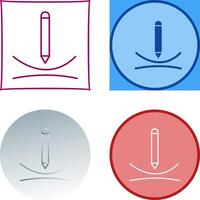 Draw Curve Icon Design vector