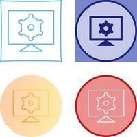 Computer Settings Icon Design vector