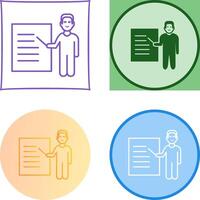 Unique Male Presenter Icon Design vector