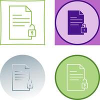 Unlock Documents Icon Design vector
