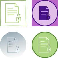 Unlock Documents Icon Design vector