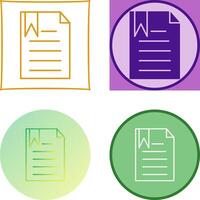 Unique Bookmarked Document Icon Design vector