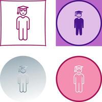 Unique Student Standing Icon Design vector