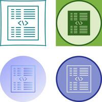 Piece of Code Icon Design vector