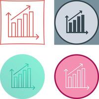 Rising Statistics Icon Design vector