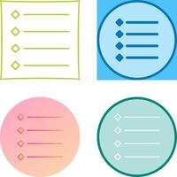 Unique Bulleted list Icon Design vector