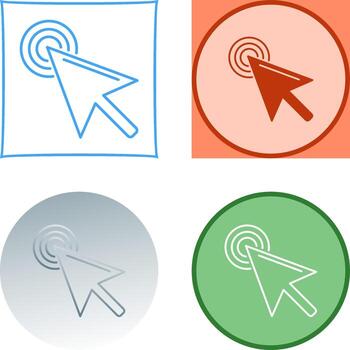 Unique Click Icon Design vector