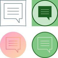 Unique Single Chat Bubble Icon Design vector