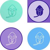 Unique Oxygen Mask Icon Design vector