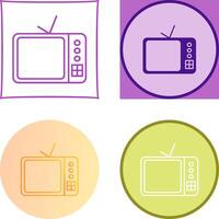 televisión conjunto icono diseño vector