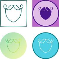 Beard and Moustache Icon Design vector