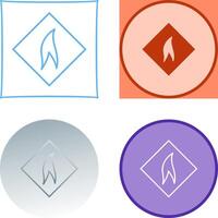 Flammable Material Icon Design vector