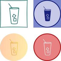 Iced Coffee Icon Design vector