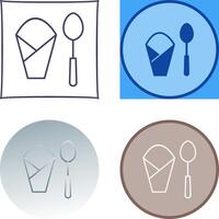 Spoon and Napkin Icon Design vector