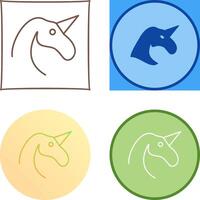 Unicorn Icon Design vector