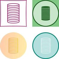 Stack of Coins Icon Design vector