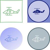 Military Helicopter Icon Design vector