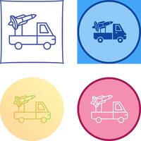 Missile Truck Icon Design vector