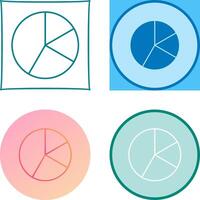 Pie Chart Icon Design vector