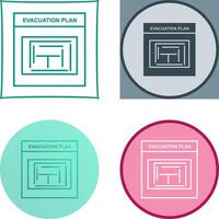 Evacuation Plan Icon Design vector