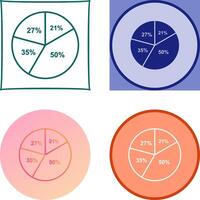 Pie Chart Icon Design vector