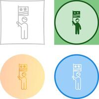 Raising Flag Icon Design vector