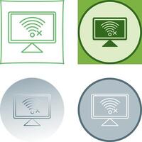 Disconnected Network Icon Design vector