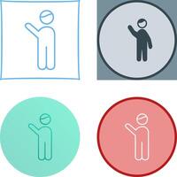 Waving to people Icon Design vector