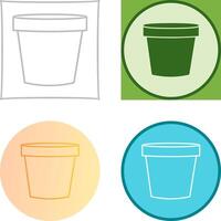 Plant Pot Icon Design vector