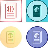 Global Report Icon Design vector