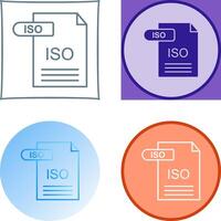 ISO Icon Design vector