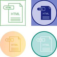 HTML Icon Design vector