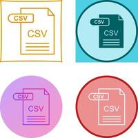 CSV Icon Design vector