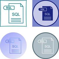 SQL Icon Design vector