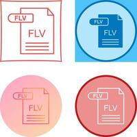 FLV Icon Design vector