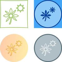 Flower in sunlight Icon Design vector