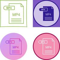 MP4 Icon Design vector