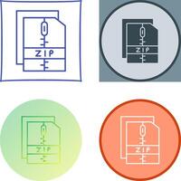 Zip File Icon Design vector